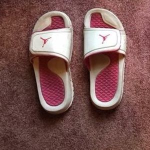 Pink and white Jordan’s